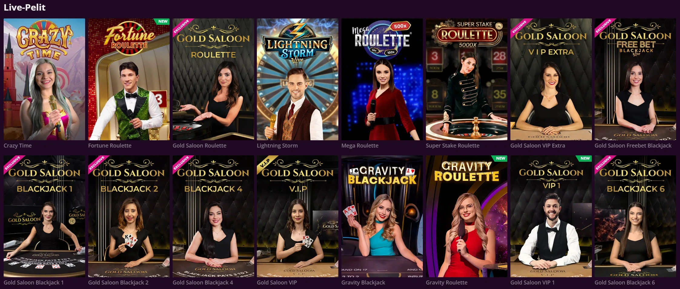 Malina Casino Live Casino