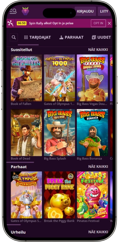 Malina Casino mobiilisovellus ja mobiilikäyttö