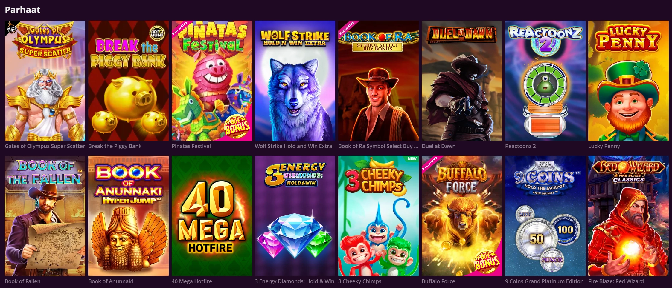 Malina Casino Slotit